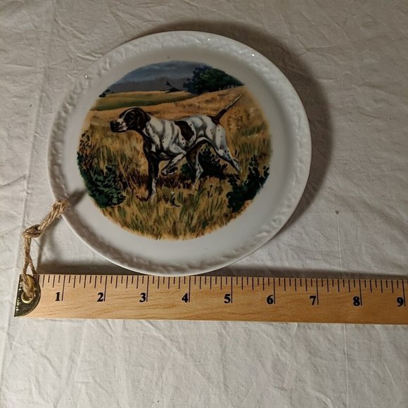 Made in Germany Decorated in Canada set of 2 Hunting dog vintage plates spaniel - Picture 9 of 11